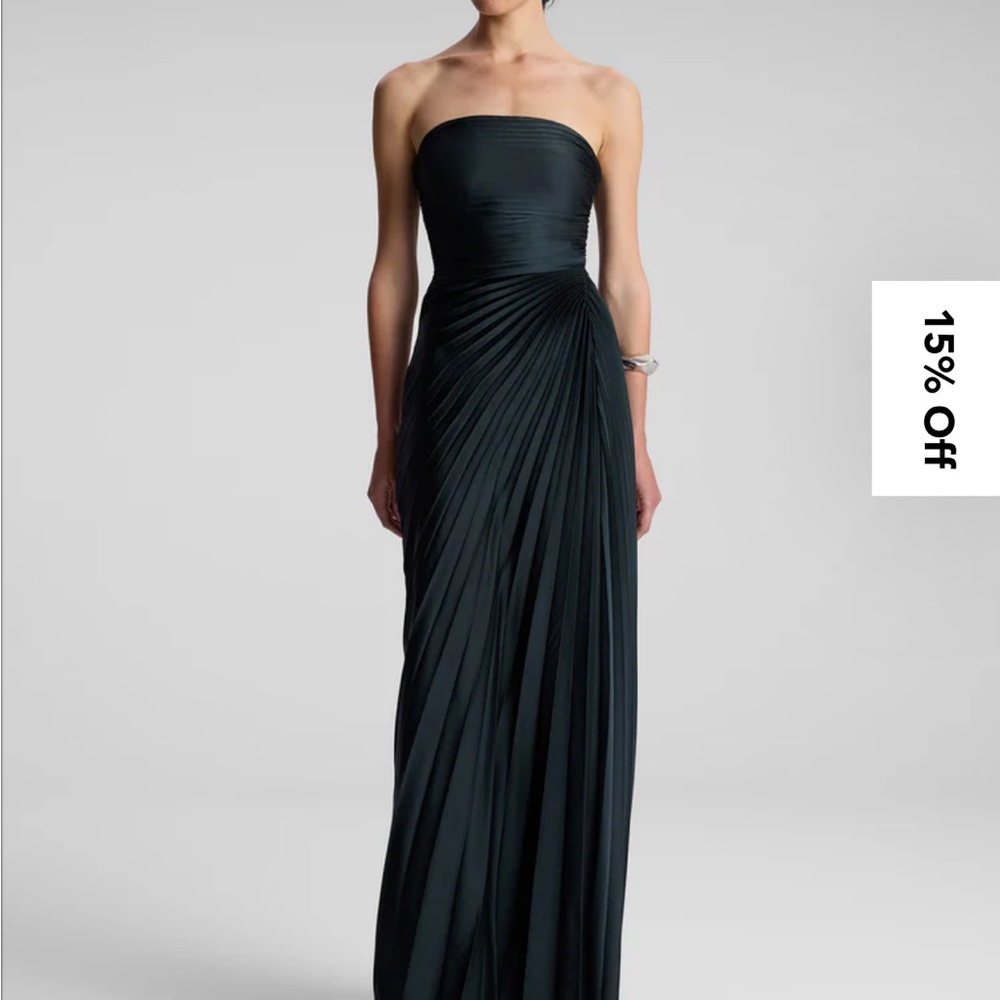 Bianca Strapless Pleated Maxi Dress